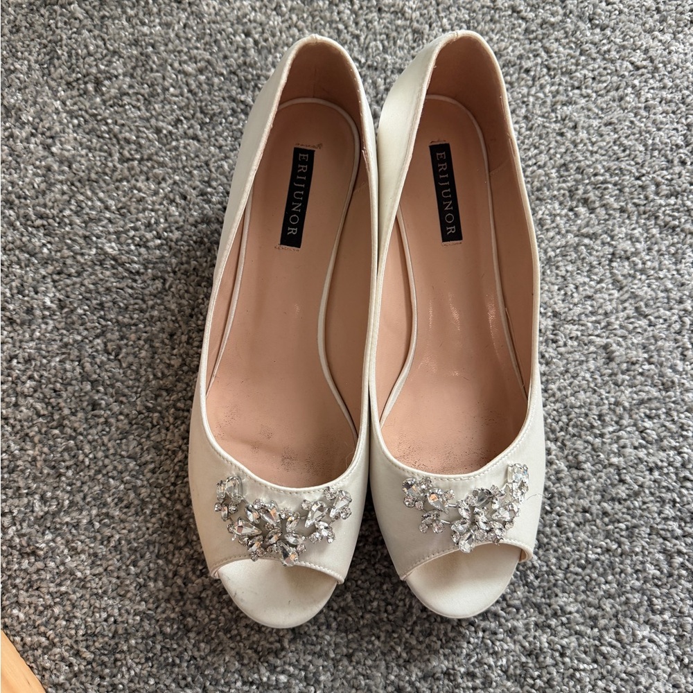 Cream kitten heels